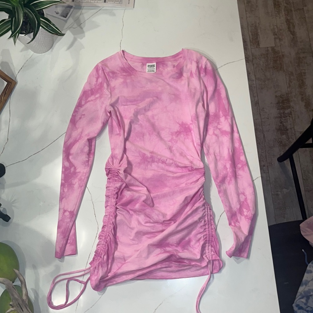 xs pink long sleeve dress